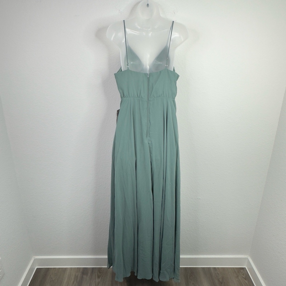 Birdy Grey Dress Womens L Green Kaia Flowy Romantic‎ Formal Wedding Bridesmaid - Picture 2 of 11